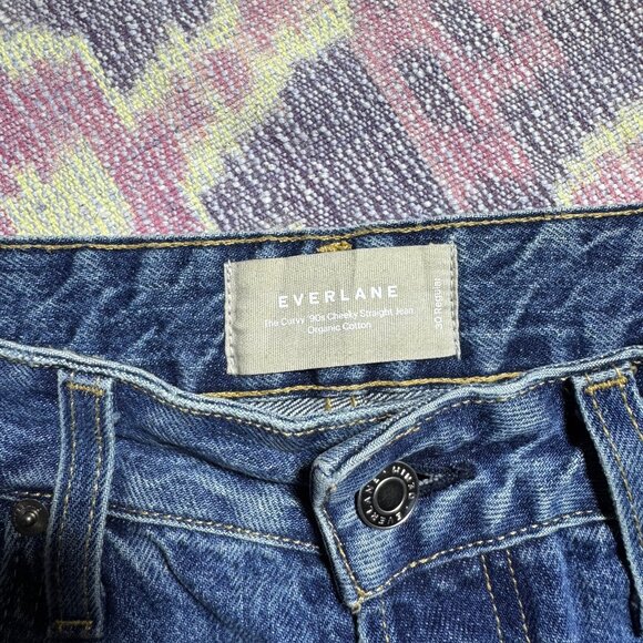 Everlane The Curvy 90's Cheeky Straight Blue Jeans Women's Size 30 Regular 30R - Picture 6 of 12